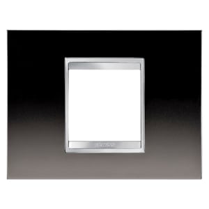 Gewiss - PLAQUE LUX 2P METAL CANON FUSIL