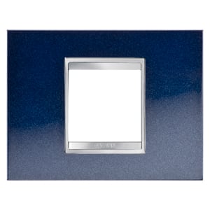 Gewiss - PLAQUE APPAREILLAGE LUX 2P METAL BLEU CHIC - GW16202MH