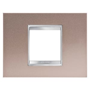 Gewiss - PLAQUE LUX 2P METAL BRONZE PERLE'