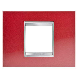 Gewiss - PLAQUE LUX 2P METAL ROUGE GLAMOUR