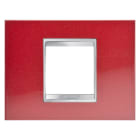 Gewiss - PLAQUE LUX 2P METAL ROUGE GLAMOUR