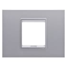 Gewiss - PLAQUE APPAREILLAGE LUX 2P METAL TITANE MONOCHROME - GW16202XT