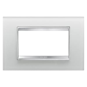 Gewiss - PLAQUE APPAREILLAGE LUX 4P VERRE GLACE - GW16204CG