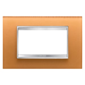 Gewiss - PLAQUE LUX 4P VERRE OCRE