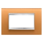 Gewiss - PLAQUE LUX 4P VERRE OCRE