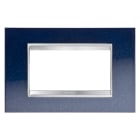 Gewiss - PLAQUE APPAREILLAGE LUX 4P METAL BLUE CHIC - GW16204MH