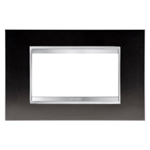 Gewiss - PLAQUE LUX 4P METAL CANON FUSIL