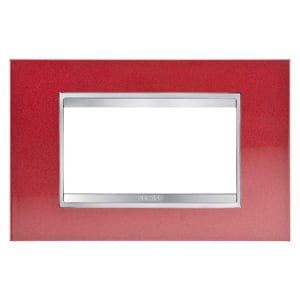 Gewiss - PLAQUE LUX 4P METAL RED GLAMOUR