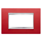 Gewiss - PLAQUE LUX 4P CUIR RUBIS