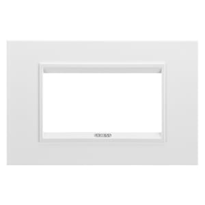 Gewiss - PLAQUE LUX 4P METAL BL MONOCROME