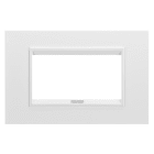 Gewiss - PLAQUE LUX 4P METAL BL MONOCROME