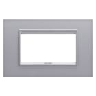 Gewiss - PLAQUE LUX 4P METAL TITANE MONOCHROME