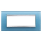Gewiss - PLAQUE LUX 6P VERRE AIGUE-MARINE
