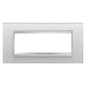 Gewiss - PLAQUE LUX 6P VERRE GLACE