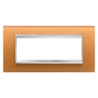 Gewiss - PLAQUE LUX 6P VERRE OCRE