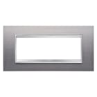 Gewiss - PLAQUE LUX 6P INOX BROSSÉ