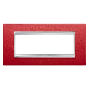 Gewiss - PLAQUE LUX 6P CUIR RUBIS