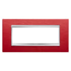 Gewiss - PLAQUE LUX 6P CUIR RUBIS