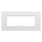 Gewiss - PLAQUE LUX 6P METAL BL MONOCROME