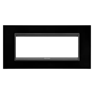 Gewiss - PLAQUE APPAREILLAGE LUX 6P METAL NO MONOCROME - GW16206XN