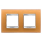 Gewiss - PLAQUE LUX INT. 2+2P H VERRE OCRE