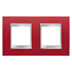 Gewiss - PLAQUE LUX INT. 2+2P H CUIR RUBIS