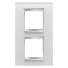 Gewiss - PLAQUE LUX INT. 2+2P V.E. 71 VERRE GLACE