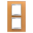 Gewiss - PLAQUE LUX INT. 2+2P V.E. 71 VERRE OCRE