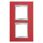 Gewiss - PLAQUE LUX INT. 2+2P V.E. 71 CUIR RUBIS