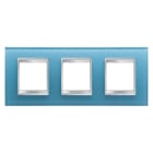 Gewiss - PLAQUE APPAREILLAGE LUX INT. 2+2+2P H VERRE AIGUE-MAR - GW16226CA