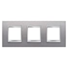 Gewiss - PLAQUE LUX INT. 2+2+2P H INOX BROSSÉ