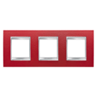 Gewiss - PLAQUE LUX INT. 2+2+2P H CUIR RUBIS