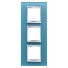 Gewiss - PLAQUE LUX INT. 2+2+2P V VERRE AIGUE-MAR
