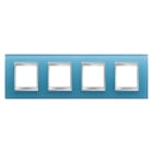 Gewiss - PLAQUE LUX INT. 2+2+2+2P H VERRE AIGUE-M