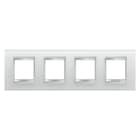 Gewiss - PLAQUE APPAREILLAGE LUX INT. 2+2+2+2P H VERRE GLACE - GW16228CG