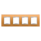 Gewiss - PLAQUE APPAREILLAGE LUX INT. 2+2+2+2P H VERRE OCRE - GW16228CO