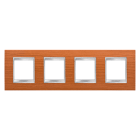 Gewiss - PLAQUE LUX INT. 2+2+2+2P H CERISIER