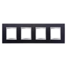 Gewiss - PLAQUE LUX INT. 2+2+2+2P H ALUMINIUM NOI