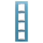 Gewiss - PLAQUE APPAREILLAGE LUX INT. 2+2+2+2P V VERRE AIGUE-M - GW16229CA