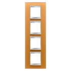 Gewiss - PLAQUE APPAREILLAGE LUX INT. 2+2+2+2P V VERRE OCRE - GW16229CO