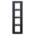 Gewiss - PLAQUE LUX INT. 2+2+2+2P V ALUMINIUM NOI