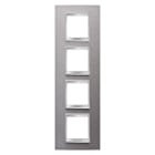 Gewiss - PLAQUE LUX INT. 2+2+2+2P V INOX BROSSÉ