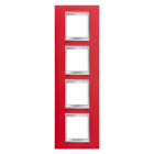 Gewiss - PLAQUE APPAREILLAGE LUX INT. 2+2+2+2P V CUIR RUBIS - GW16229PR