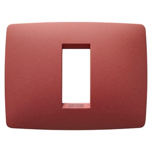 Gewiss - PLAQUE ONE RECTANGULAIRE - EN TECHNOPOLYMÈRE VERNI - 1 MOD - RUBIS - CHORUS - GW