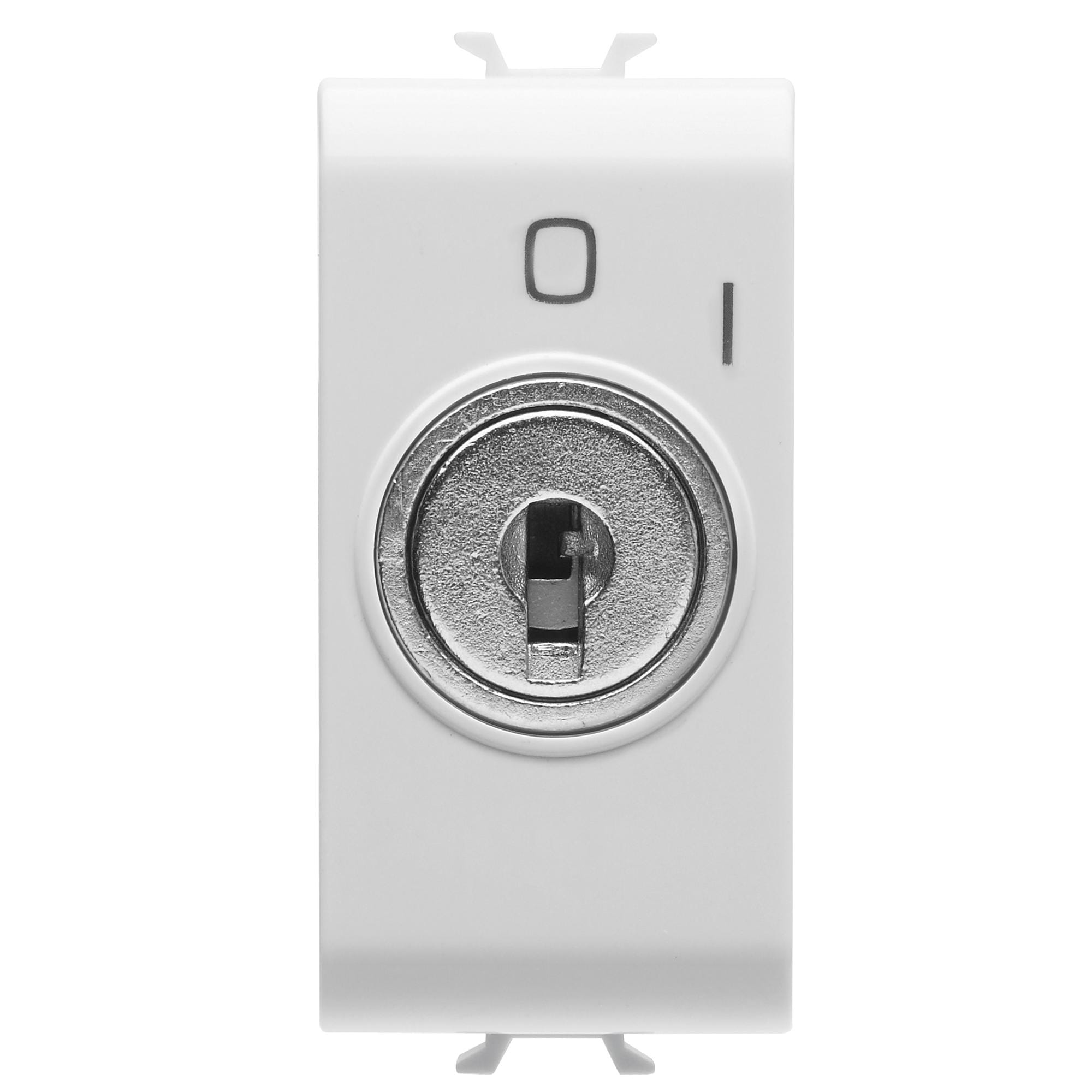 Gewiss - B-P 1M 2P NO 10A+CLÉ BL