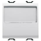 Gewiss - B-P 2M 1P NO 10A PORTE-ETIQ. LUM. BL