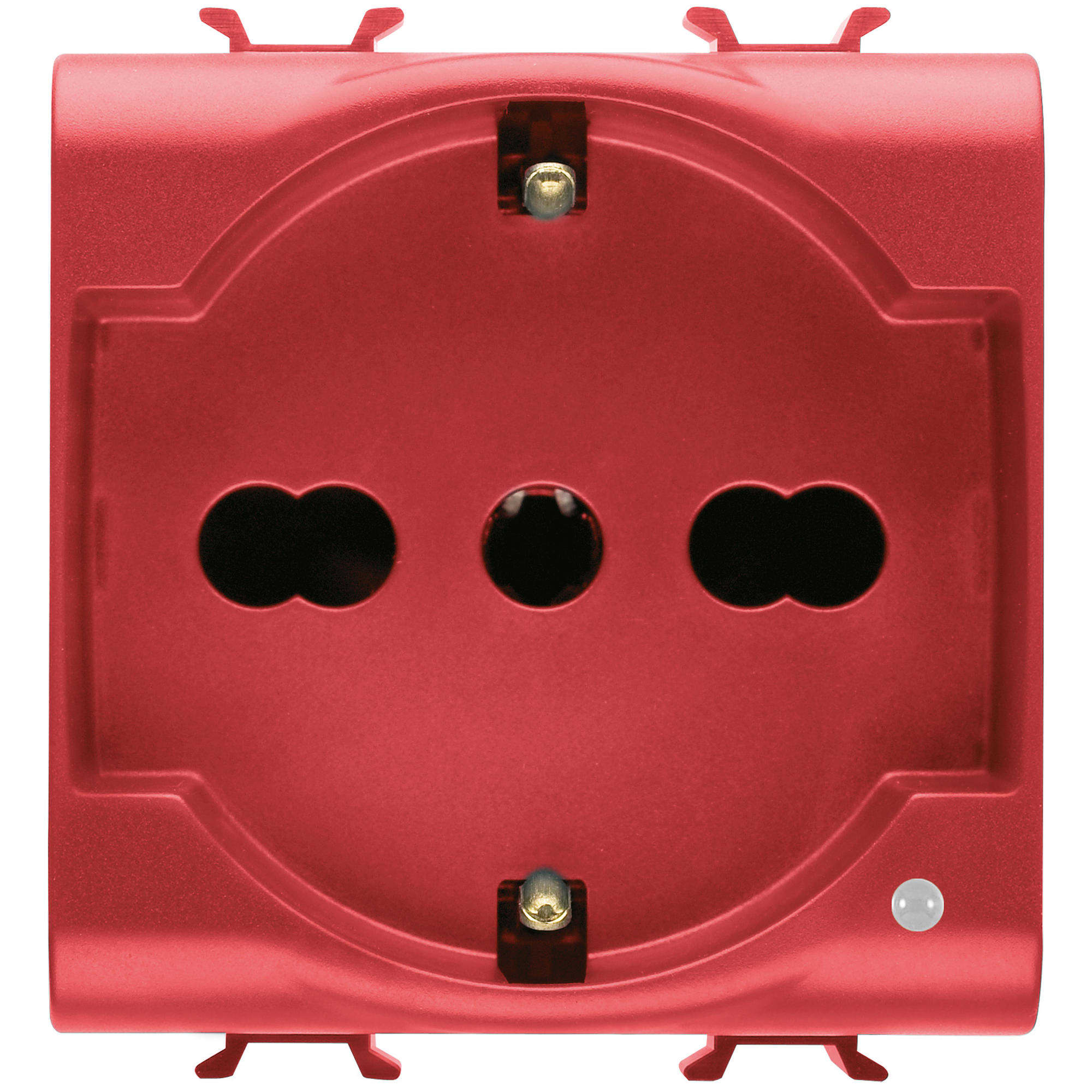Gewiss - PRISE 2M 2P+T 16A BIV. STD I/D ROUGE AB