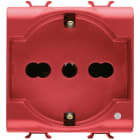 Gewiss - PRISE 2M 2P+T 16A BIV. STD I/D ROUGE AB