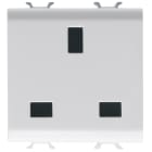 Gewiss - PRISE 2M 2 P+T 13A STD ANGLAIS BL