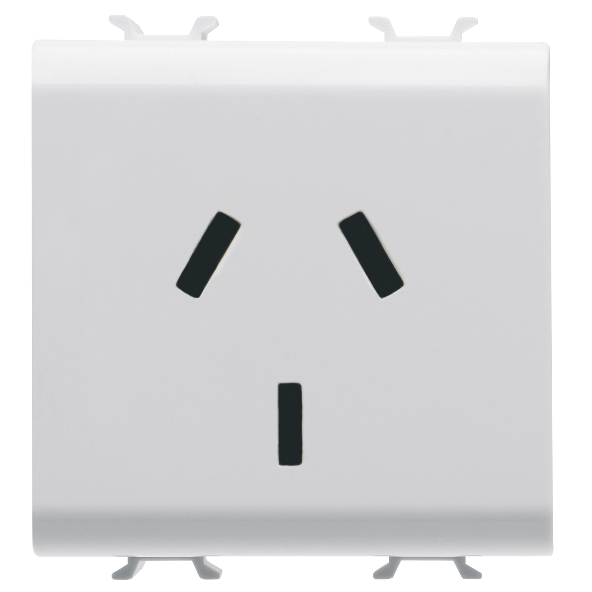 Gewiss - PRISE 2M 2 P+T 10A STD ARGENTIN BL - GW10301